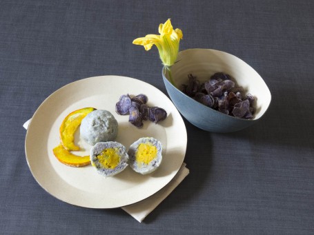 Violettaknödel mit Hokkaidofülle -  (Foto: Löwenzahnverlag/Miguel Dieterich - Nicht zur freien Verwendung)