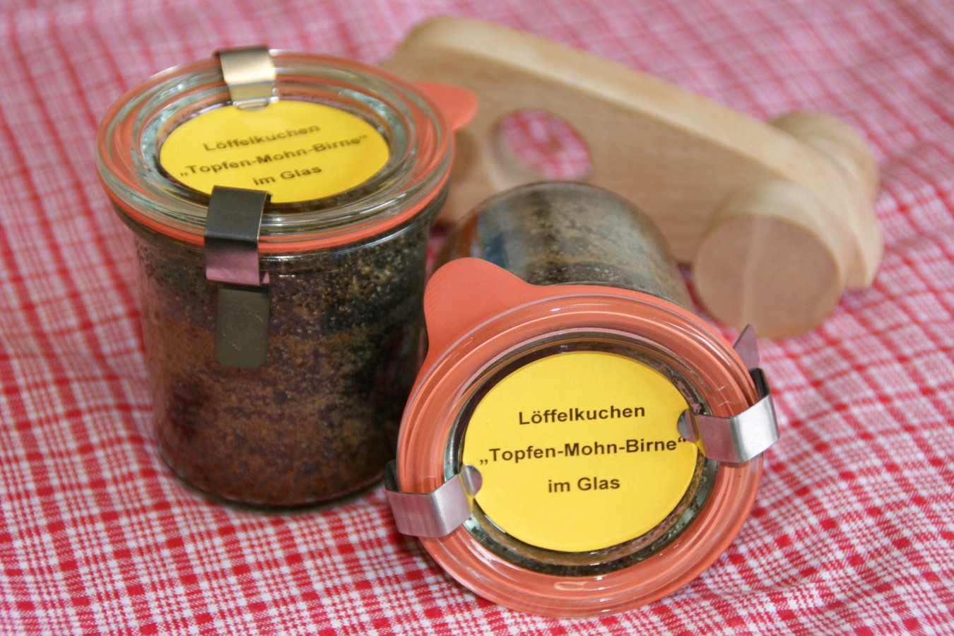 Löffelkuchen „Topfen-Mohn-Birne“ im Glas - Regionale Rezepte
