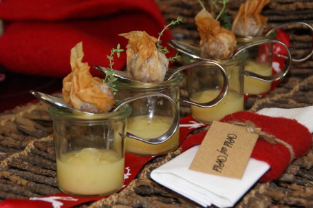 Hirschbällchen im Strudelmantel auf Apfel-Gewürzmus -  (Foto: LK OÖ/Evelyn Puchner - Nicht zur freien Verwendung)